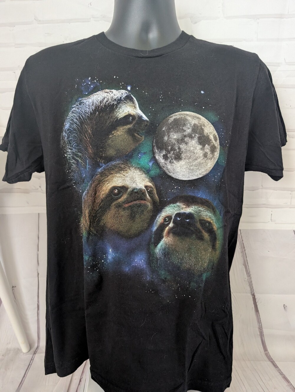 Ripple Junction- Black Sloth Moon Graphic Tee